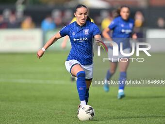 Sophie Peskett, 17, from Ipswich, controls the ball during the FA Women's Premier League Premier Division match between Ipswich Town Women a...