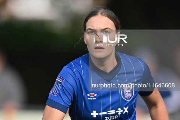 Megan Wearing, 20, from Ipswich, is in action during the FA Women's Premier League Premier Division match between Ipswich Town Women and Wat...