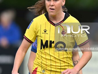 Ellie Head, 12, from Watford, participates in the FA Women's Premier League Premier Division match between Ipswich Town Women and Watford Wo...