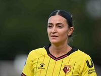 Andria Georgiou, 15, from Watford, looks on during the FA Women's Premier League Premier Division match between Ipswich Town Women and Watfo...