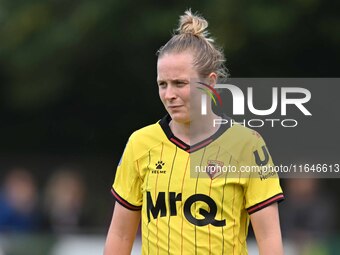 Anne Meiwald (5 Watford) looks on during the FA Women's Premier League Premier Division between Ipswich Town Women and Watford Women at Dell...