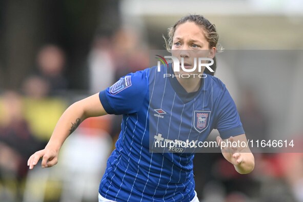 Angela Addison, 24, from Ipswich, goes forward during the FA Women's Premier League Premier Division match between Ipswich Town Women and Wa...