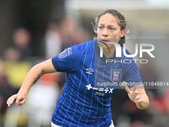 Angela Addison, 24, from Ipswich, goes forward during the FA Women's Premier League Premier Division match between Ipswich Town Women and Wa...