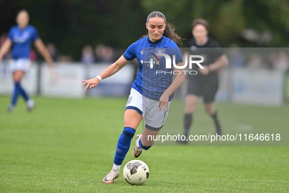 Sophie Peskett, 17, from Ipswich, controls the ball during the FA Women's Premier League Premier Division match between Ipswich Town Women a...