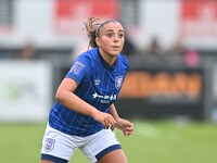 Charlotte Fleming, 4, from Ipswich, looks on during the FA Women's Premier League Premier Division between Ipswich Town Women and Watford Wo...