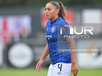 Charlotte Fleming (4 Ipswich) is in action during the FA Women's Premier League Premier Division between Ipswich Town Women and Watford Wome...