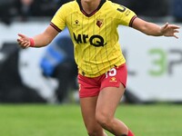 Andria Georgiou, 15, from Watford, controls the ball during the FA Women's Premier League Premier Division match between Ipswich Town Women...