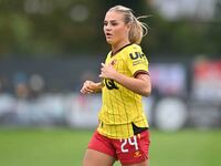 Jessie Gale, 24, from Watford, is in action during the FA Women's Premier League Premier Division match between Ipswich Town Women and Watfo...