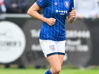 Lucy O'Brien, 11, from Ipswich, goes forward during the FA Women's Premier League Premier Division match between Ipswich Town Women and Watf...