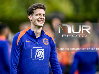 Netherlands player Guus Til participates in the training and press conference for the Netherlands Nations League season 2024-2025 at the KNV...