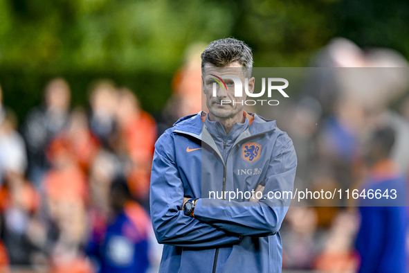 Netherlands assistant trainer Wim Jonk is present during the match training and press conference for the Netherlands on October 7, 2024, at...