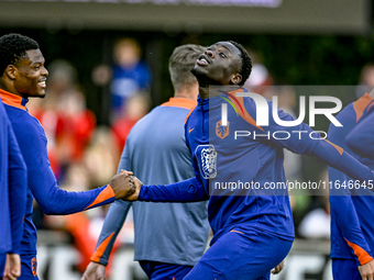 Netherlands player Denzel Dumfries participates during the training and press conference for the Netherlands Nations League season 2024-2025...