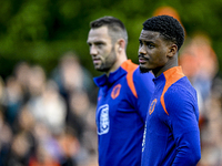 Netherlands player Jorrel Hato participates in the training and press conference for the Netherlands Nations League season 2024-2025 at the...