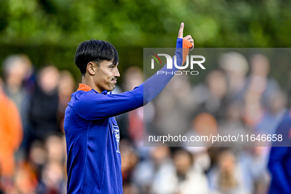 Netherlands player Tijjani Reijnders participates in the training and press conference for the Netherlands Nations League season 2024-2025 a...