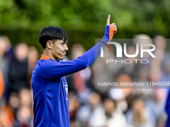 Netherlands player Tijjani Reijnders participates in the training and press conference for the Netherlands Nations League season 2024-2025 a...