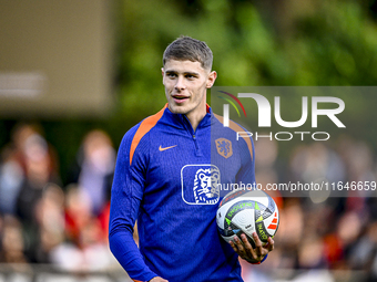 Netherlands player Mickey van de Ven participates in the training and press conference for the Netherlands Nations League season 2024-2025 a...