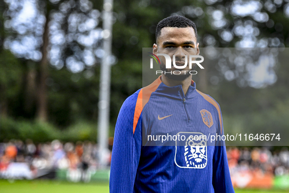 Netherlands player Cody Gakpo participates in the training and press conference for the Netherlands Nations League season 2024-2025 at the K...