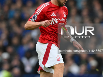 Jota Silva of Nottingham Forest runs with the ball during the Premier League match between Chelsea and Nottingham Forest at Stamford Bridge...