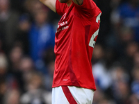 Jota Silva of Nottingham Forest reacts after a missed opportunity at goal during the Premier League match between Chelsea and Nottingham For...