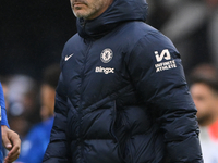 Enzo Maresca is the Chelsea manager during the Premier League match between Chelsea and Nottingham Forest at Stamford Bridge in London, Engl...