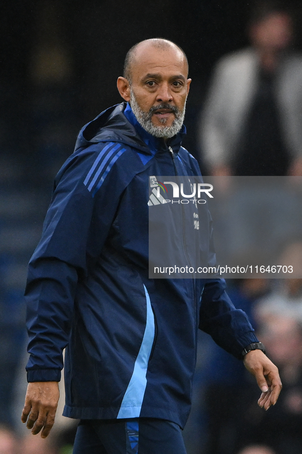 Nuno Espirito Santo is the Nottingham Forest head coach during the Premier League match between Chelsea and Nottingham Forest at Stamford Br...