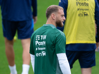 Michele di Gregorio attends the Italy training camp session in Coverciano, Florence, on October 7, 2024 (