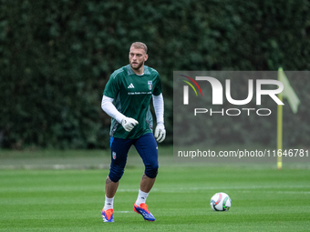 Michele di Gregorio of Juventus attends the Italy training camp session in Coverciano, Florence, on October 7, 2024 (