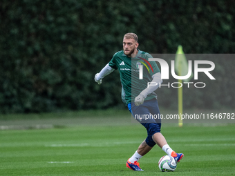 Michele di Gregorio of Juventus attends the Italy training camp session in Coverciano, Florence, on October 7, 2024 (