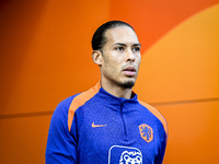 Netherlands player Virgil van Dijk participates in the training and press conference for the Netherlands Nations League season 2024-2025 at...