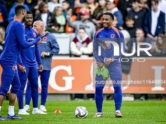 Netherlands player Quinten Timber participates in the training and press conference for the Netherlands Nations League season 2024-2025 at t...