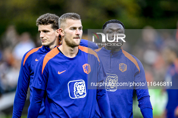 Netherlands player Brian Brobbey participates in the training and press conference for the Netherlands on October 7, 2024, at the KNVB Campu...