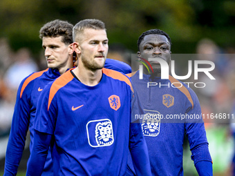 Netherlands player Brian Brobbey participates in the training and press conference for the Netherlands on October 7, 2024, at the KNVB Campu...