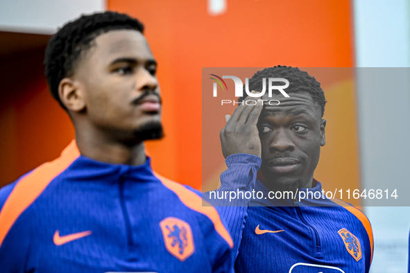 Netherlands player Brian Brobbey participates in the training and press conference for the Netherlands on October 7, 2024, at the KNVB Campu...