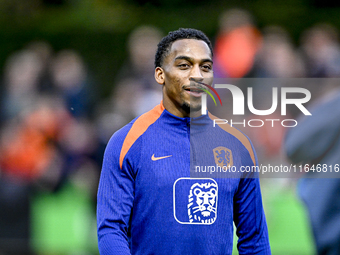 Netherlands player Quinten Timber participates in the training and press conference for the Netherlands Nations League season 2024-2025 at t...