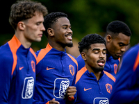 Netherlands player Jorrel Hato participates in the training and press conference for the Netherlands Nations League season 2024-2025 at the...