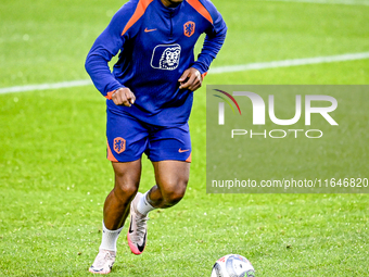 Netherlands player Joshua Zirkzee participates in the training and press conference for the Netherlands Nations League season 2024-2025 at t...