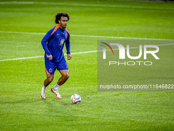 Netherlands player Joshua Zirkzee participates in the training and press conference for the Netherlands Nations League season 2024-2025 at t...