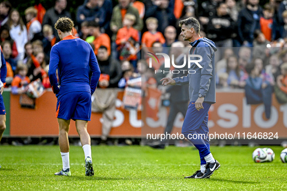 Netherlands assistant trainer Wim Jonk is present during the match training and press conference for the Netherlands on October 7, 2024, at...