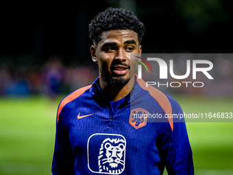 Netherlands player Ian Maatsen participates in the training and press conference for the Netherlands Nations League season 2024-2025 at the...