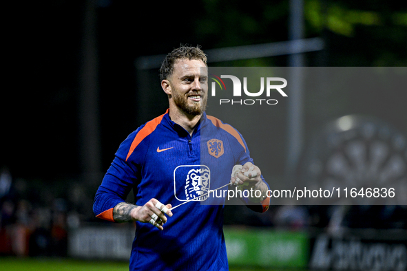 Netherlands goalkeeper Mark Flekken participates in the training and press conference for the Netherlands Nations League season 2024-2025 at...