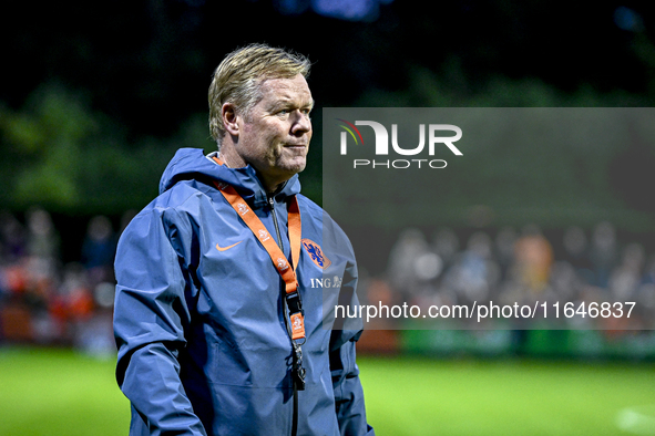 Netherlands trainer coach Ronald Koeman participates in the match training and press conference for the Netherlands on October 7, 2024, at t...