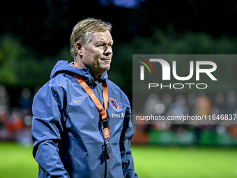 Netherlands trainer coach Ronald Koeman participates in the match training and press conference for the Netherlands on October 7, 2024, at t...