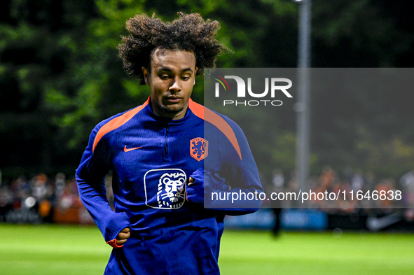 Netherlands player Joshua Zirkzee participates in the training and press conference for the Netherlands Nations League season 2024-2025 at t...