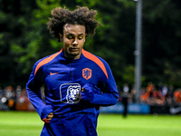 Netherlands player Joshua Zirkzee participates in the training and press conference for the Netherlands Nations League season 2024-2025 at t...