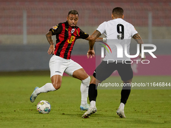 Wendel Barros Da Silva of Hamrun Spartans is in action during the Malta 360 Sports Premier League soccer match between Hamrun Spartans and H...