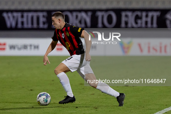 Mattias Ellul of Hamrun Spartans is in action during the Malta 360 Sports Premier League soccer match between Hamrun Spartans and Hibernians...