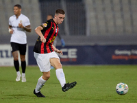 Mattias Ellul of Hamrun Spartans is in action during the Malta 360 Sports Premier League soccer match between Hamrun Spartans and Hibernians...