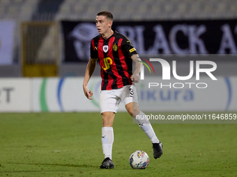 Mattias Ellul of Hamrun Spartans is in action during the Malta 360 Sports Premier League soccer match between Hamrun Spartans and Hibernians...