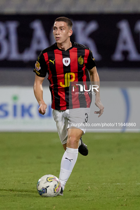 Mattias Ellul of Hamrun Spartans is in action during the Malta 360 Sports Premier League soccer match between Hamrun Spartans and Hibernians...