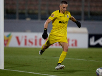 Hugo Sacco, goalkeeper of Hibernians, is in action during the Malta 360 Sports Premier League soccer match between Hamrun Spartans and Hiber...